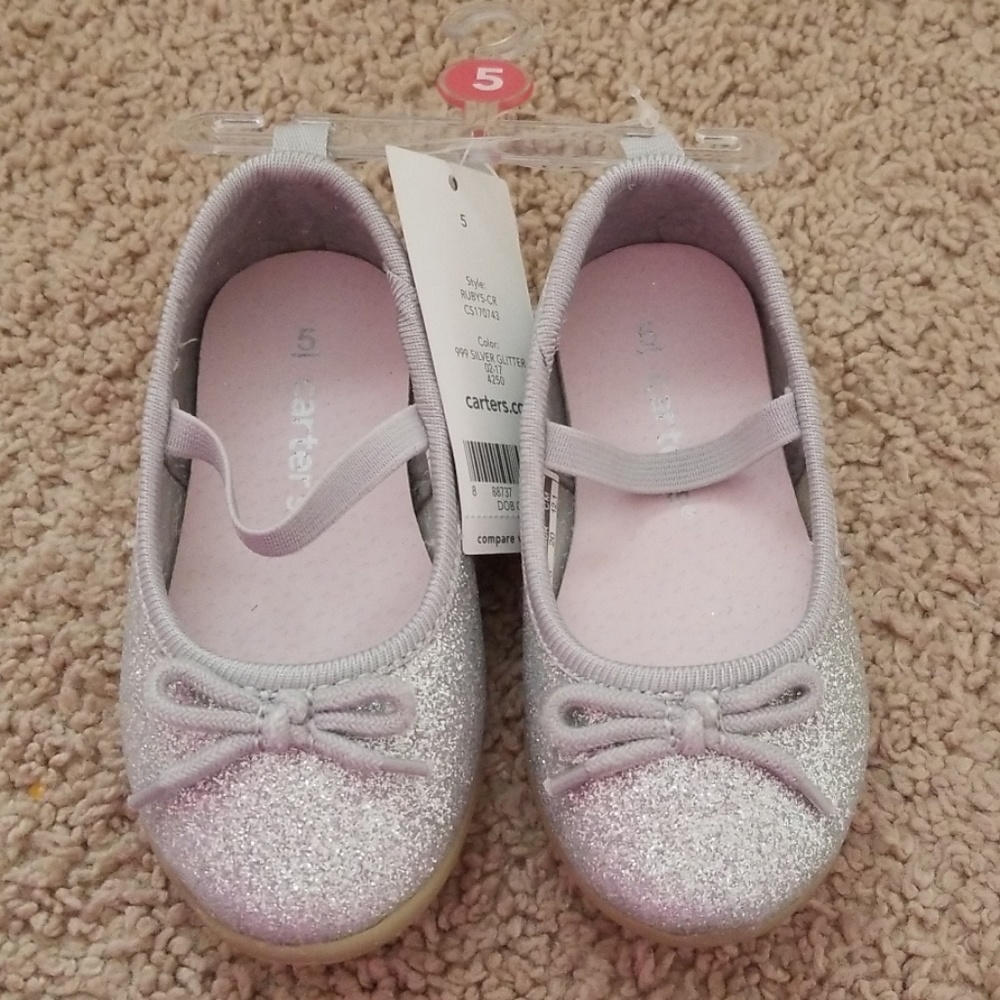 Silver Glitter Dress Shoes